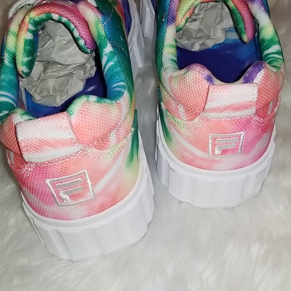 👣FILA Tie Dye 💞Sandblast Low Platform Sneakers💋 - Picture 8 of 9